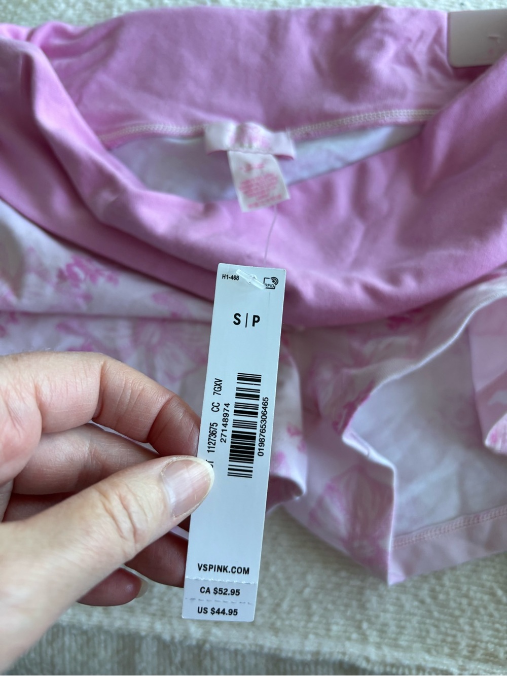 PINK Victoria's Secret Light Pink Floral Lounge Shorts